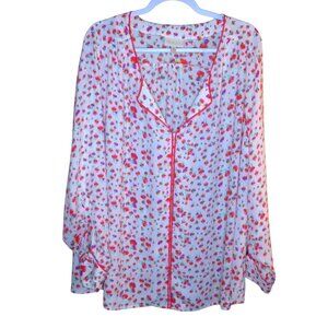 Modcloth Floral Print Blouse Top Long Sleeve Multicolor 3X